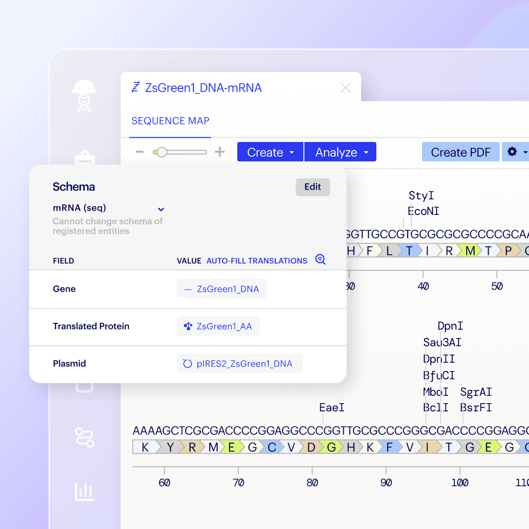 Track lineage in Benchling Registry